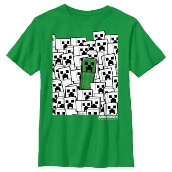 Boy's Minecraft Stand Out Creeper White T-Shirt image {3}