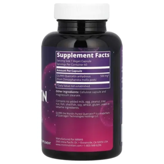 MRM Nutrition Quercetin, 60 Vegan Capsules (500 mg per Capsule) image {1}