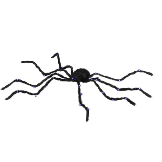 HOMCOM Light-Up Oversized Spider, Outdoor Halloween Decoration with Light Up Bendable Legs image {3}