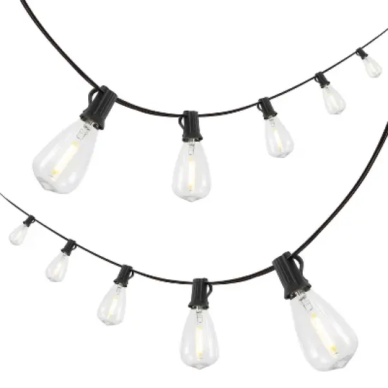 JONATHAN Y 10-Light Indoor/Outdoor 10 ft. Rustic Industrial Incandescent C7 Bulb String Lights image {7}