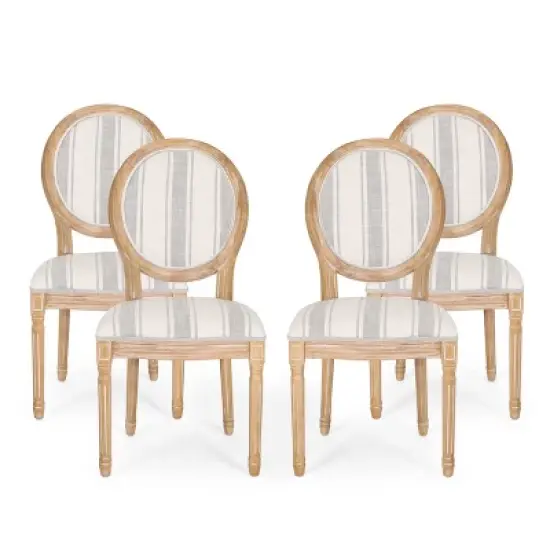 Set of 4 Phinnaeus French Country Fabric Dining Chairs - Christopher Knight Home image {15}
