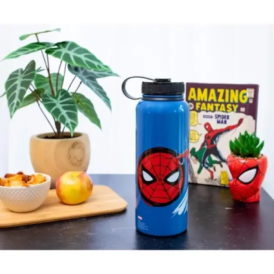 Silver Buffalo Marvel Comics Spider-Man Stainless Steel Water Bottle | Holds 42 Ounces image {3}