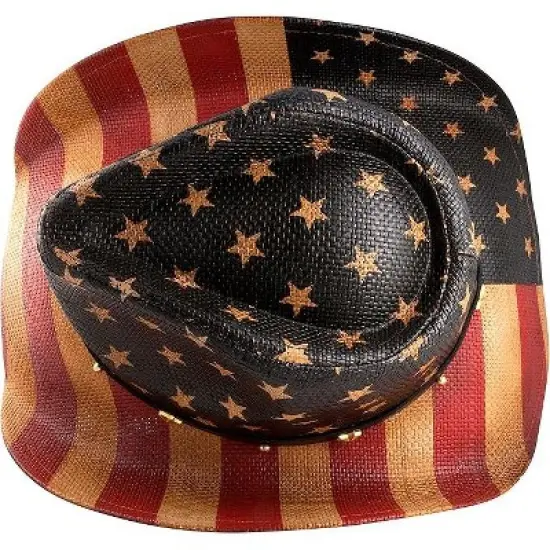 grinderPUNCH Classic Western Outback Cowboy Hat - Mens & Womens Straw Cowgirl Style for Rodeo, Ranch, and Everyday Wear image {3}