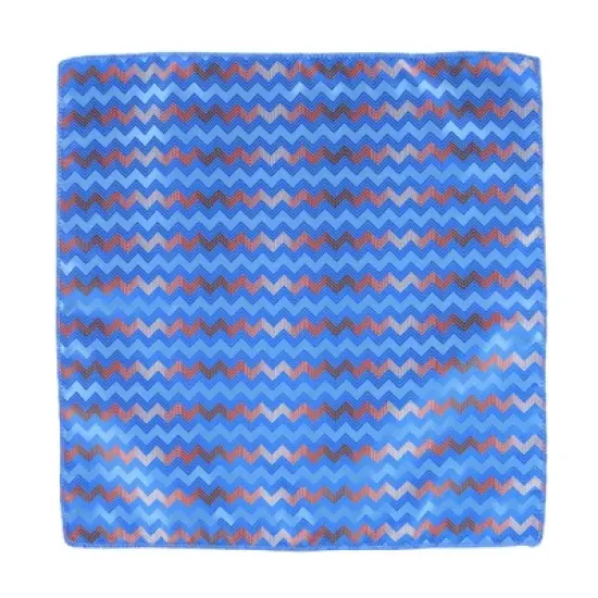 CTM Men's Zig Zag Bow Tie and Pocket Square image {4}