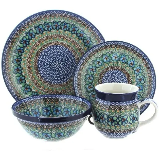 Blue Rose Polish Pottery Ceramika Artystyczna Dinnerware (16 PC) image {35}