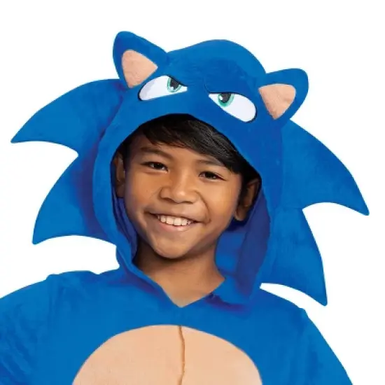 Sega Kids' Sonic the Hedgehog Movie 3 Halloween Costume Jumpsuit Blue image {5}