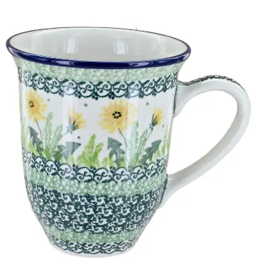 Blue Rose Polish Pottery 826 Ceramika Artystyczna Large Coffee Mug image {8}