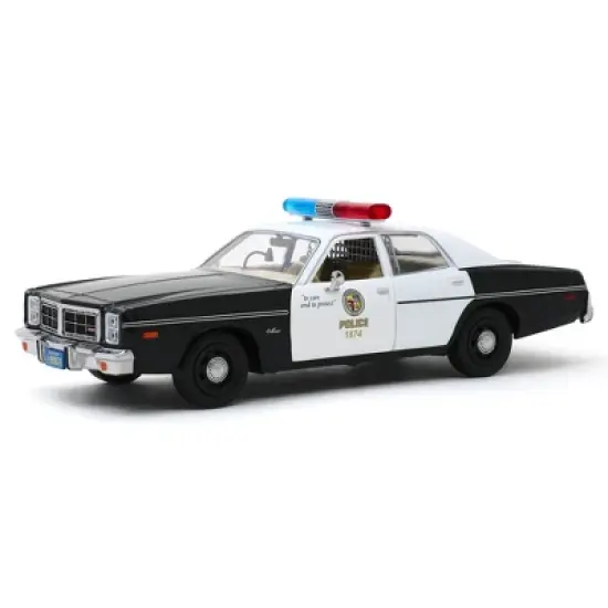 1977 Dodge Monaco "Metropolitan Police" Black & White "The Terminator" (1984) Movie 1/24 Diecast Model Car by Greenlight image {1}