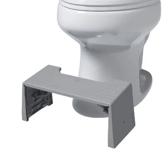 7" Porta Traveler Foldable Toilet Stool for Travel Gray - Squatty Potty image {1}