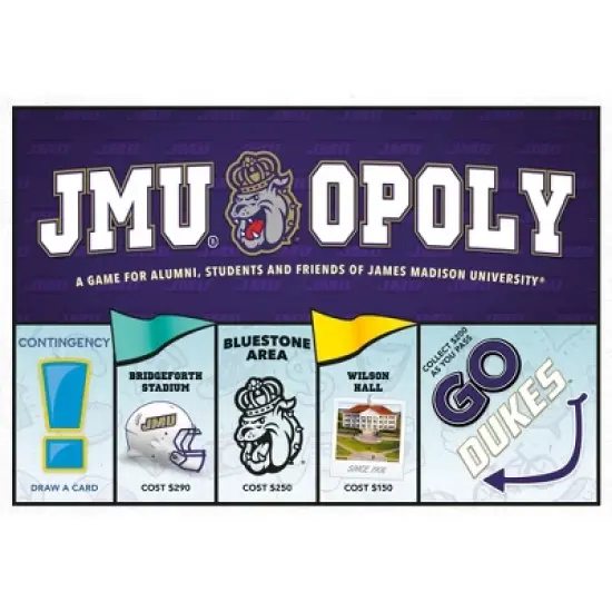 Late For The Sky JMU Opoly James Madison Themed Board Game Ages 8+ image {7}
