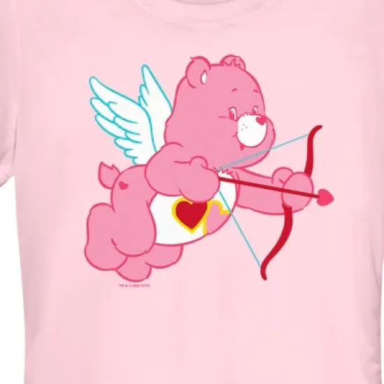 Junior's Care Bears Valentine's Day Love-a-Lot Bear Cupid T-Shirt image {1}