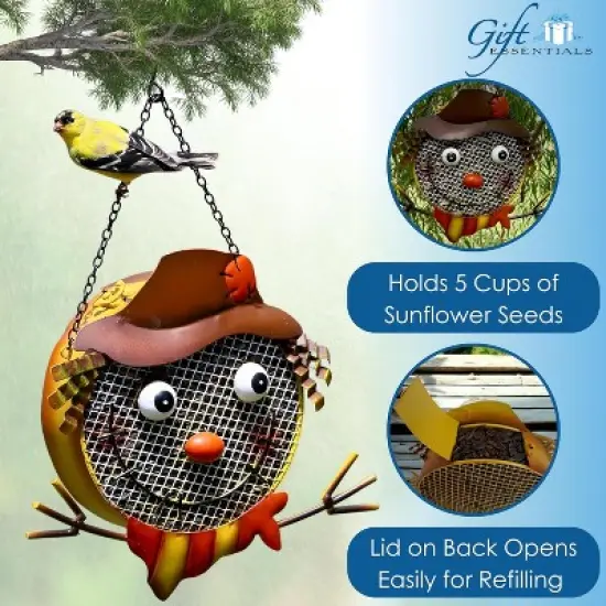 Gift Essentials Metal Assorted Scarecrow Mesh Bird Seed Feeder - 9" image {3}