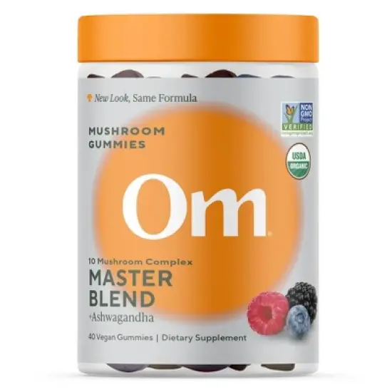 Om Mushrooms Master Blend + Ashwagandha Vegan Organic  Gummies - 40ct image {4}