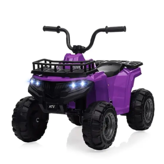 12V Kids Ride On Electric ATV, Ride Car Toy with Bluetooth Audio,High/Low Speed, LED Headlights, Battery Indicator & Radio, for Boys Girls 3-10 image {12}