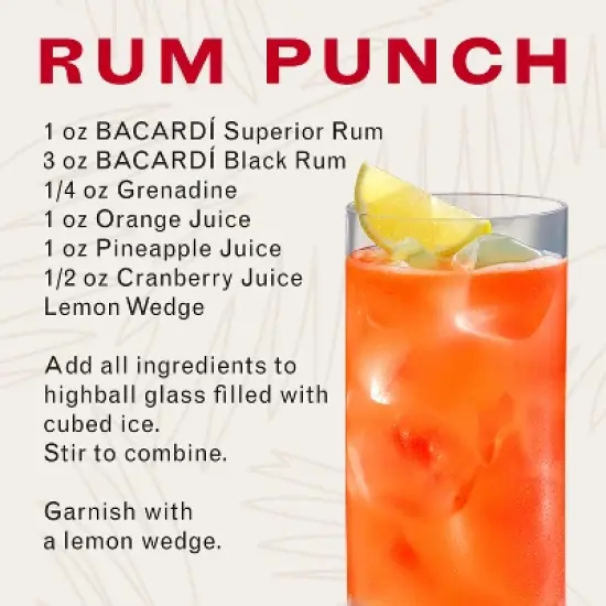 Bacardi Superior Light Puerto Rican Rum - 1.75L Bottle image {2}