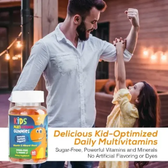 Kids Multivitamin - Gummies Natural Sugar Free Gummy Multi Vitamin for Kids - 60 Gummies By Nature's Nutrition image {6}