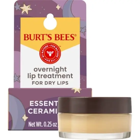 Burt's Bees Natural Overnight Intensive Lip Treatment - Ultra-Conditioning Lip Mask - 0.25oz image {1}