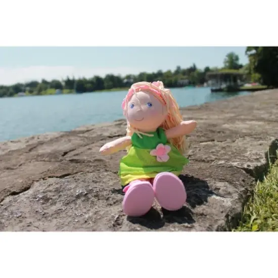 HABA Mali 12" Soft Doll with Blonde Hair, Blue Eyes and Embroidered Face image {8}