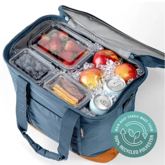 CleverMade Collapsible Tahoe 30 Cans Soft Sided Cooler - Ocean: Water-Resistant with Adjustable Straps image {4}