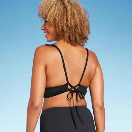 Women's Ruffle V-Neck Longline Triangle Bikini Top - Shade & Shore&trade; image {4}