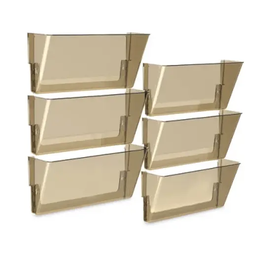 Storex Wall File, Legal Size, 16" x 4" x 7", Smoke image {1}