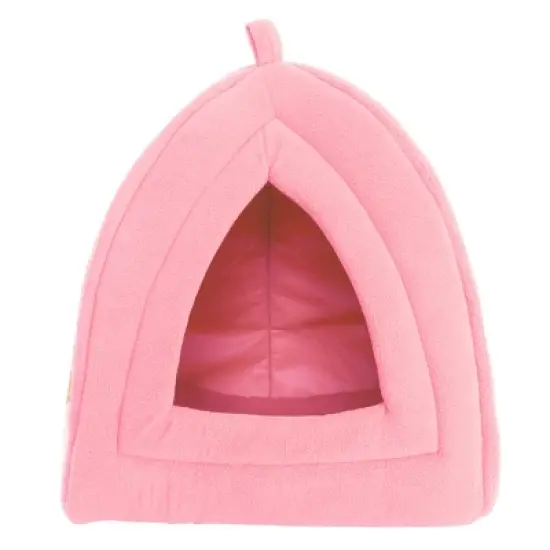 Pet Adobe Indoor Covered Cat Pet Bed With Removable Cushion Pad - 13.5" x 13.5" x 15.75", Pink image {2}
