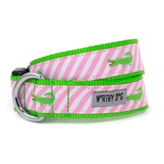 The Worthy Dog Stripe Alligator Dog Collar image {1}