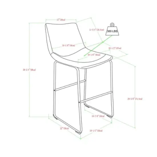 Set of 2 Laslo Modern Upholstered Faux Leather Barstools - Saracina Home image {6}