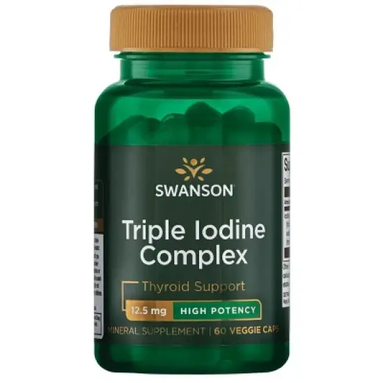 Swanson Mineral Supplements High Potency Triple Iodine Complex 12.5 mg Capsule 60ct image {5}