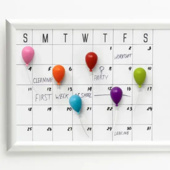 Wrapables Novelty Refrigerator Magnets for Kitchen, Whiteboards, Cabinets, and Lockers (Set of 12), Balloons image {5}