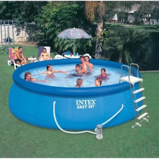 Intex 15ft x 48in Easy Swimming Pool Kit w/ 1000 GPH GFCI Filter Pump 26167EH image {4}