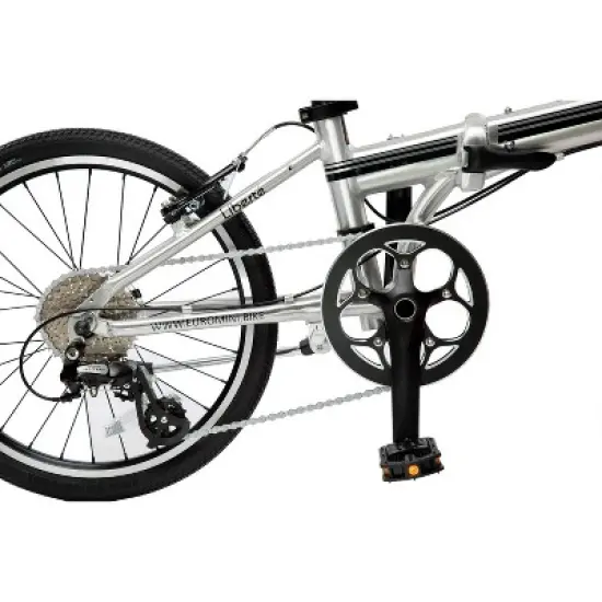 ZiZZO Liberte 8-Speed Aluminum 20" Folding Bike - Silver Black image {3}