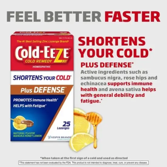 Cold-Eeze Plus Defense Manuka Honey Lemon Lozenges - 25ct image {6}