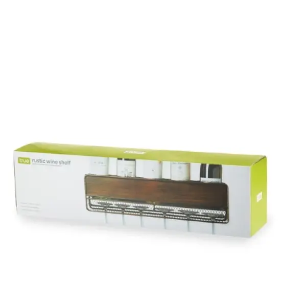 True Wall Mounted Wine Shelf & Stemware Rack, Wood image {3}