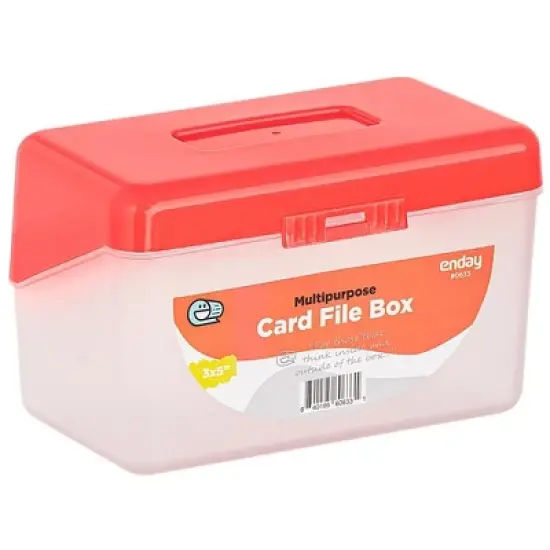 Enday  3" X 5" Index Card File Box image {9}