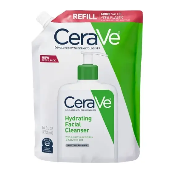 CeraVe Hydrating Facial Cleanser Refill For Normal to Dry Skin - 16 fl oz image {12}