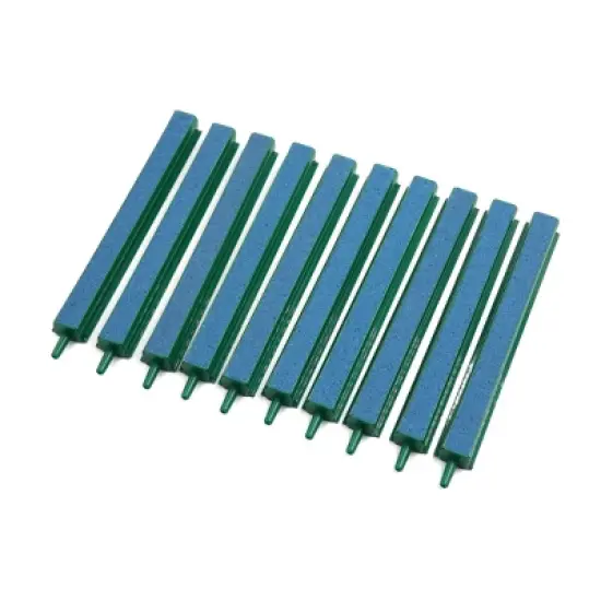 Unique Bargains Aquarium Air Stone Bubble Release Oxygen Diffuser Bar Green 10 Pcs image {5}