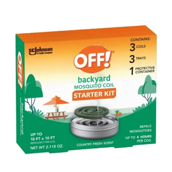 OFF! Mosquito Repellent Outdoor Coil Starter Kit - 100 Sq Ft Coverage, 4hr Duration image {11}