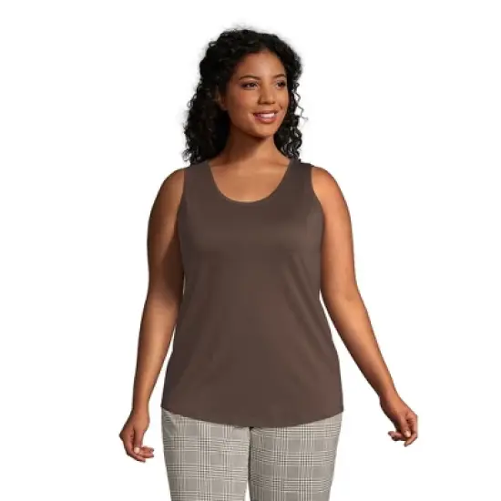 Lands' End Women's Supima Cotton Scoop Neck Tunic Tank Top image {11}