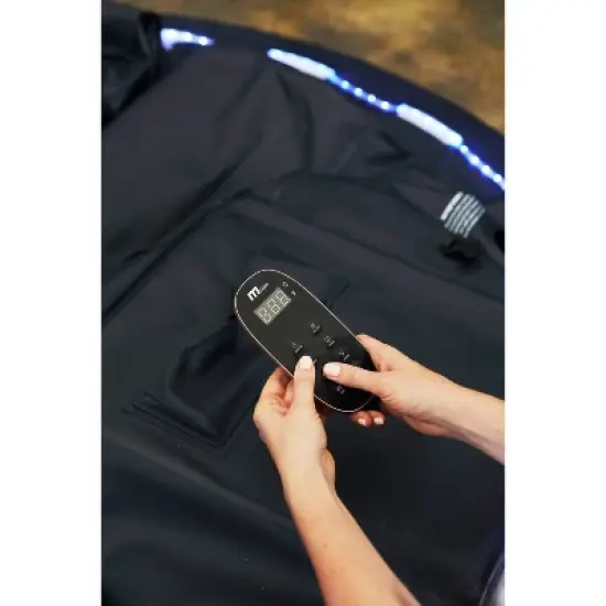 MSpa Aurora Round Bubble Spa with Thermal Cover 245 Gal 138 Electric 110 Volt AC Inflatable Hot Tub image {9}