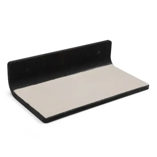 DOMETOUR Wall-Mounted Cat Shelves Floating Cat Tree on Pegboard with Sisal Scratching Posts, jumping Platforms, Hanging Poles, Black image {8}