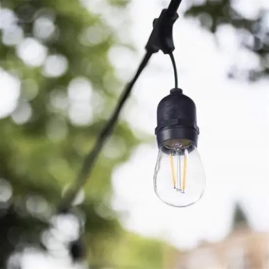 Sterno Home Vintage-Style Outdoor LED String Lights, Black, 48 Feet image {7}