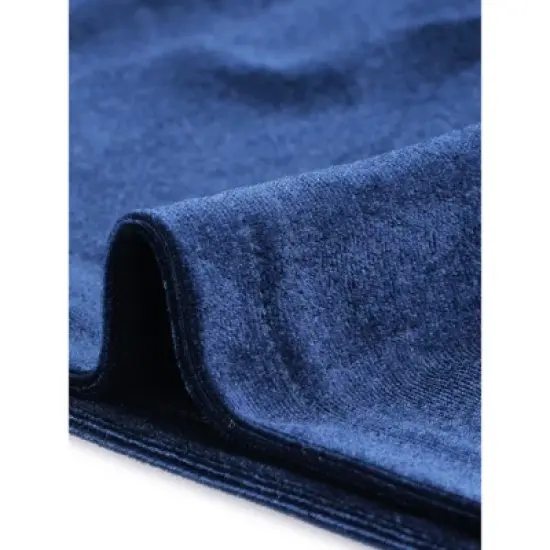 Agnes Orinda Women's Plus Size Velvet Elastic Waist Ruffle Hem Party Midi Skirt image {4}