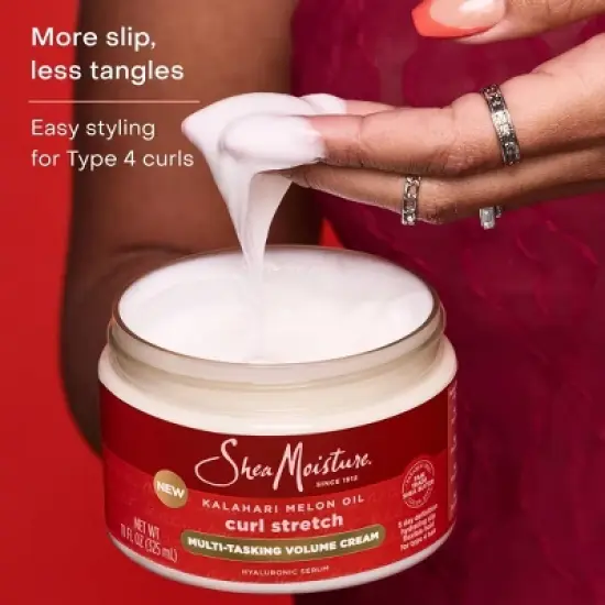 SheaMoisture Curl Stretch Multi-Tasking Volume Cream Kalahari Melon Oil & Marula Oil Infused with Hyaluronic Serum for Type 4 Hair - 11 fl oz image {4}