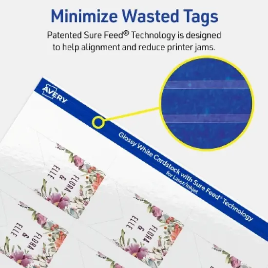 Avery Banner Flag Tags, 1-1/2" x 2-1/3", Glossy White, 150 Total image {6}