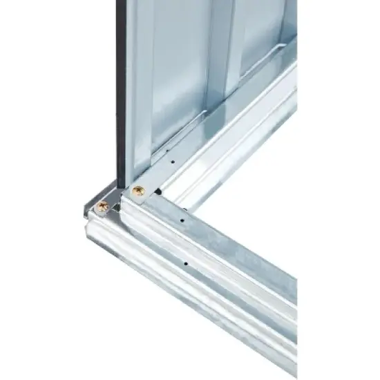 Acekool 5x8 FT Galvanized Steel Outdoor Storage Shed with Sloped Roof, Lockable Door, Firewood & Tool Storage for Backyard and Patio image {3}