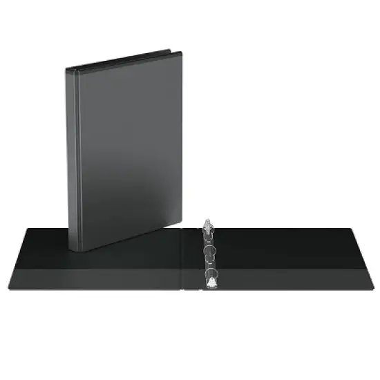 0.625" Premium Round Ring Binder 6pk Customizable View Black - Easyview image {1}