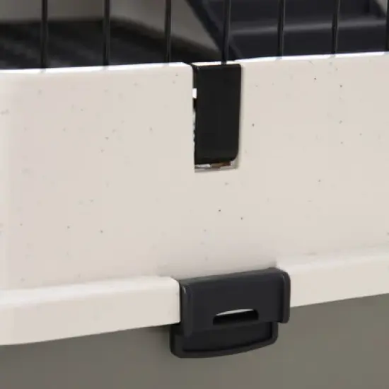 PawHut Small Animal Cage Rabbit Hutch with Universal Lockable Wheels, Slide-out Tray for Bunny, Chinchillas, Ferret image {7}