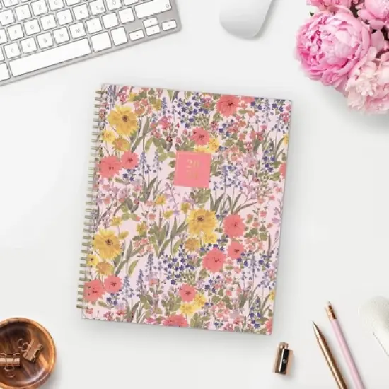 Rachel Parcell 2024 Planner 8.5"x11" Weekly/Monthly Wirebound Emily Pink image {1}