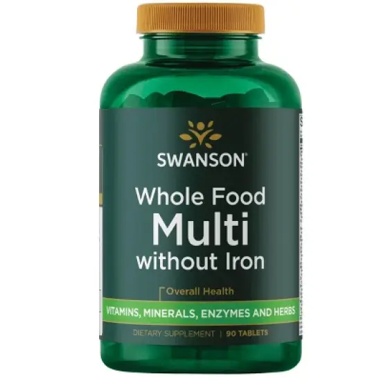 Swanson Multivitamins Whole Foods Formula Multi and Mineral without Iron Tablet 90ct image {6}